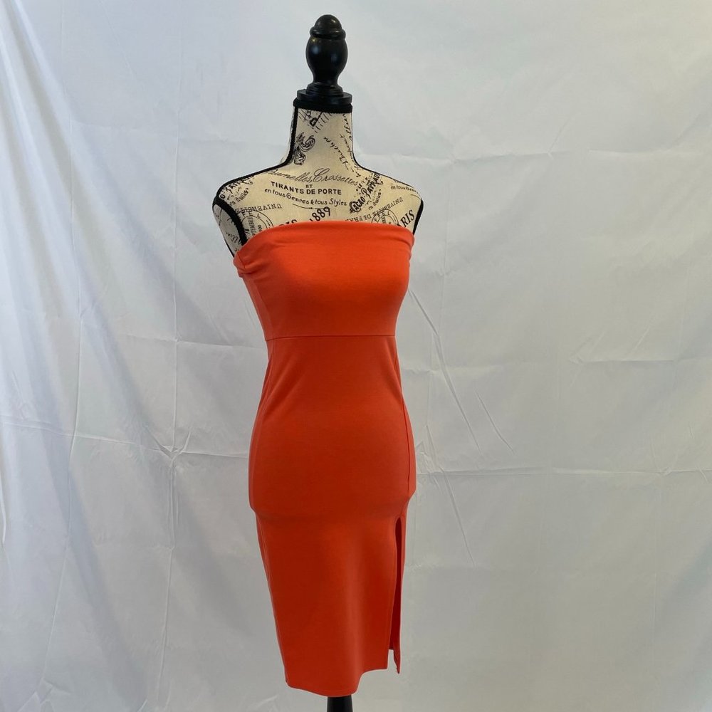 Tube Dress with a High Slit
